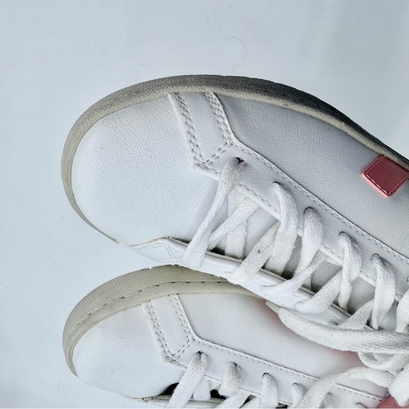 VEJA Esplar White Leather Sneakers Petal Pink Logo EU 36 - Picture 8 of 10